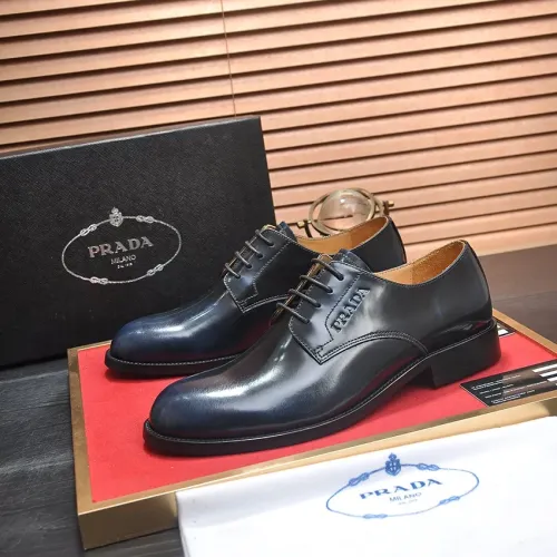Wholesale Prada Leather Shoes For Men #1408718 $98.00 USD, Wholesale Quality Replica Prada Leather Shoes