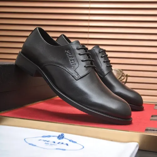 Replica Prada Leather Shoes For Men #1408720 $98.00 USD for Wholesale
