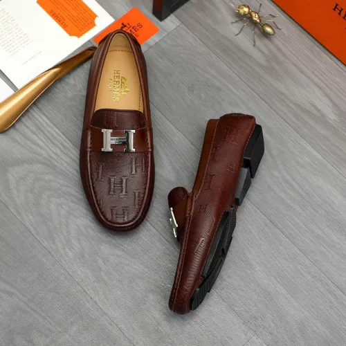 Wholesale Hermes Leather Shoes For Men #1408722 $82.00 USD, Wholesale Quality Replica Hermes Leather Shoes
