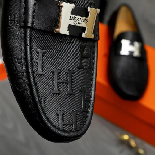 Replica Hermes Leather Shoes For Men #1408723 $82.00 USD for Wholesale