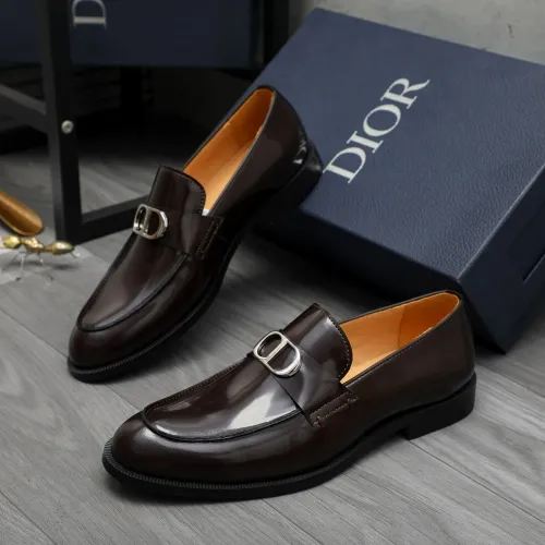 Wholesale Christian Dior Leather Shoes For Men #1408728 $92.00 USD, Wholesale Quality Replica Christian Dior Leather Shoes
