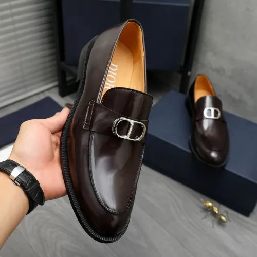Replica Christian Dior Leather Shoes For Men #1408728 $92.00 USD for Wholesale