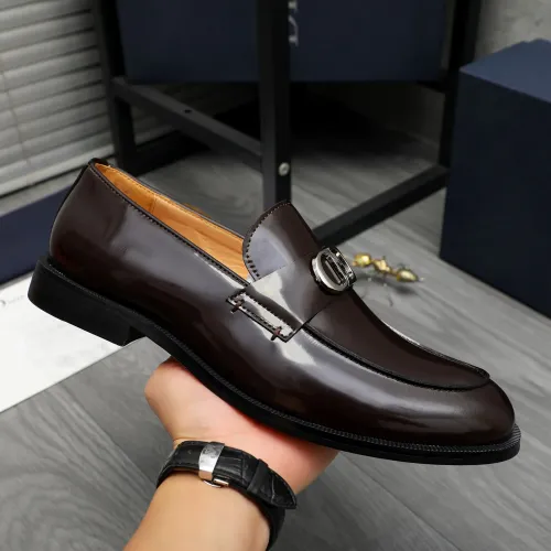 Replica Christian Dior Leather Shoes For Men #1408728 $92.00 USD for Wholesale