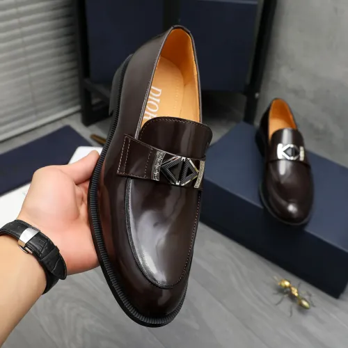 Replica Christian Dior Leather Shoes For Men #1408731 $92.00 USD for Wholesale