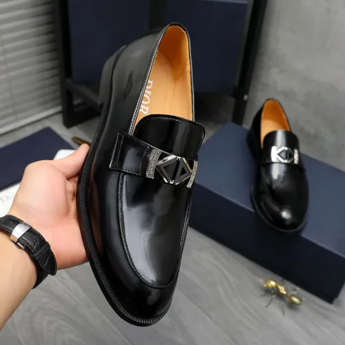 Replica Christian Dior Leather Shoes For Men #1408733 $92.00 USD for Wholesale