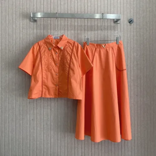 Wholesale Valentino Tracksuits Short Sleeved For Women #1408742 $88.00 USD, Wholesale Quality Replica Valentino Tracksuits