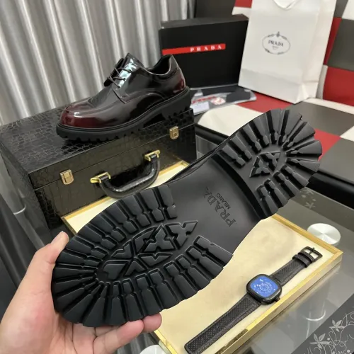 Replica Prada Leather Shoes For Men #1408760 $115.00 USD for Wholesale