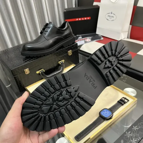 Replica Prada Leather Shoes For Men #1408761 $115.00 USD for Wholesale