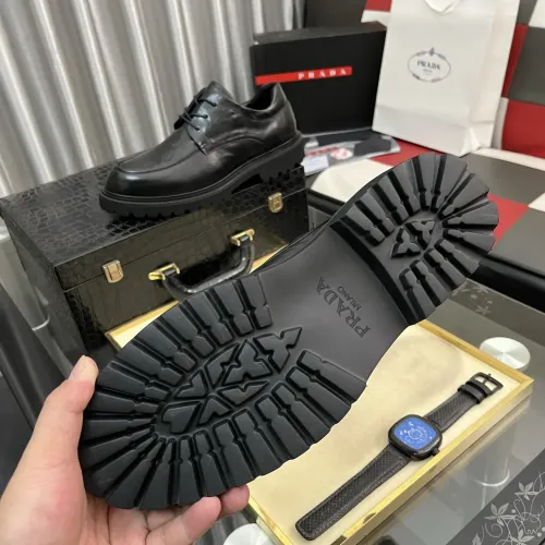 Replica Prada Leather Shoes For Men #1408763 $115.00 USD for Wholesale