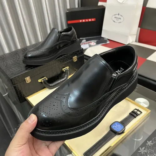 Wholesale Prada Leather Shoes For Men #1408767 $115.00 USD, Wholesale Quality Replica Prada Leather Shoes