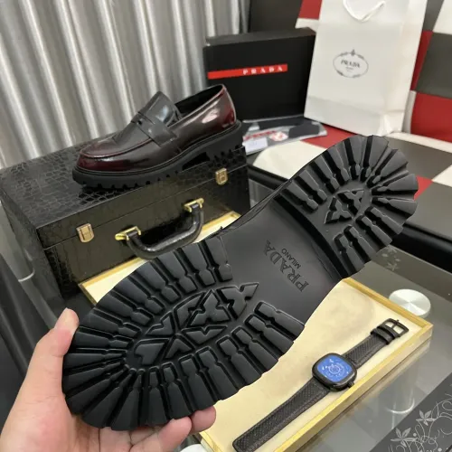 Replica Prada Leather Shoes For Men #1408769 $115.00 USD for Wholesale