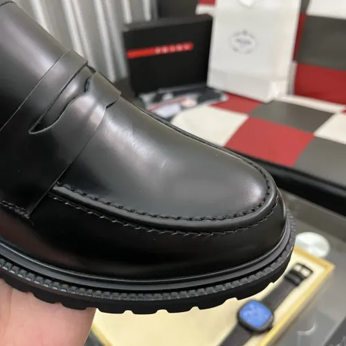 Replica Prada Leather Shoes For Men #1408770 $115.00 USD for Wholesale