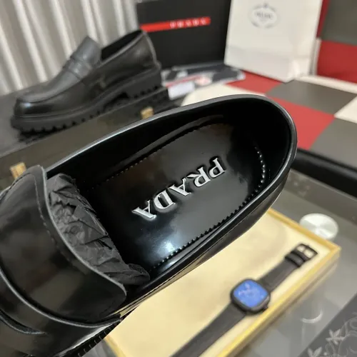 Replica Prada Leather Shoes For Men #1408770 $115.00 USD for Wholesale