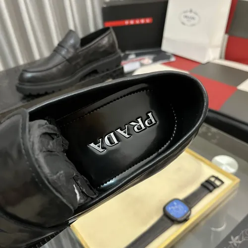 Replica Prada Leather Shoes For Men #1408771 $115.00 USD for Wholesale