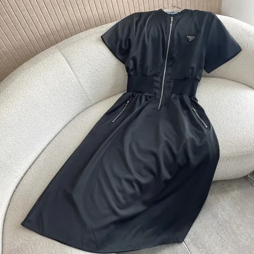 Replica Prada Dresses Short Sleeved For Women #1408777 $76.00 USD for Wholesale