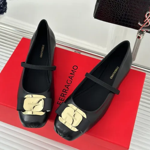 Wholesale Salvatore Ferragamo Flat Shoes For Women #1408908 $102.00 USD, Wholesale Quality Replica Salvatore Ferragamo Flat Shoes
