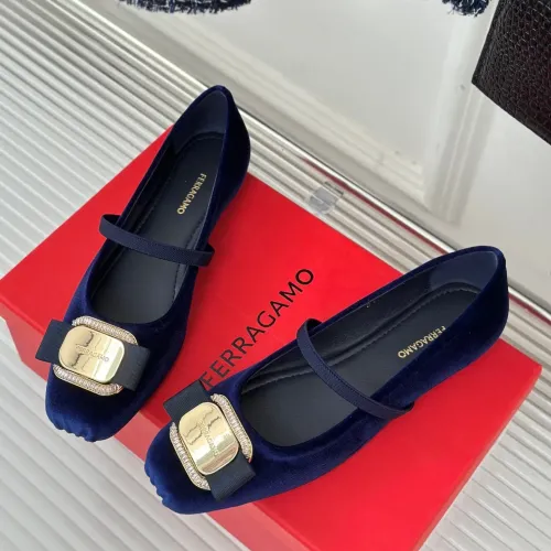 Wholesale Salvatore Ferragamo Flat Shoes For Women #1408918 $105.00 USD, Wholesale Quality Replica Salvatore Ferragamo Flat Shoes