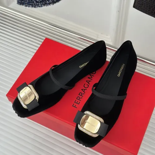 Wholesale Salvatore Ferragamo Flat Shoes For Women #1408920 $105.00 USD, Wholesale Quality Replica Salvatore Ferragamo Flat Shoes