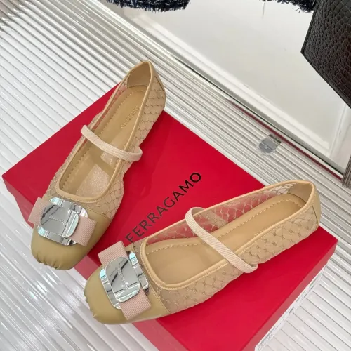 Wholesale Salvatore Ferragamo Flat Shoes For Women #1408921 $108.00 USD, Wholesale Quality Replica Salvatore Ferragamo Flat Shoes