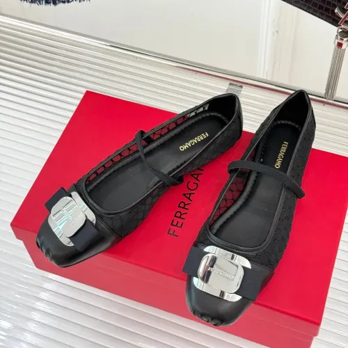 Wholesale Salvatore Ferragamo Flat Shoes For Women #1408922 $108.00 USD, Wholesale Quality Replica Salvatore Ferragamo Flat Shoes
