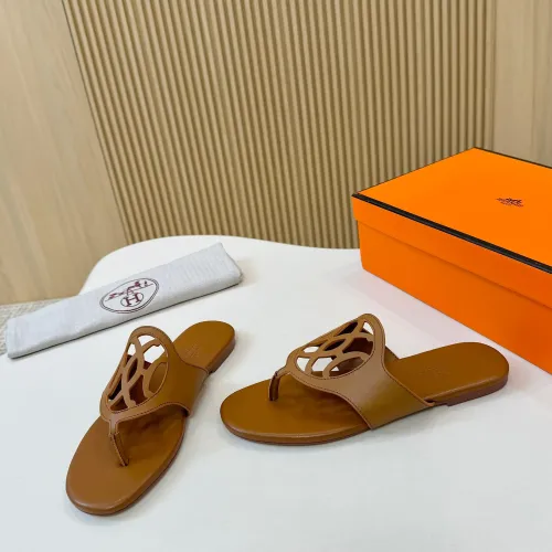 Replica Hermes Slippers For Women #1409033 $82.00 USD for Wholesale