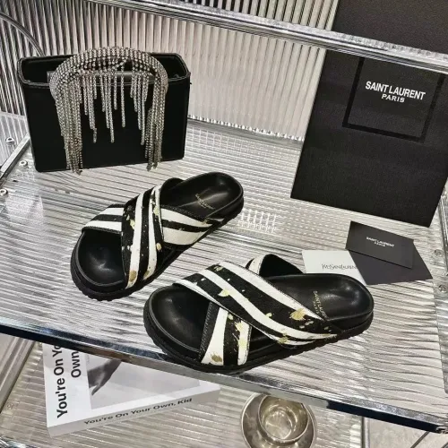 Wholesale Yves Saint Laurent YSL Slippers For Women #1409236 $85.00 USD, Wholesale Quality Replica Yves Saint Laurent YSL Slippers