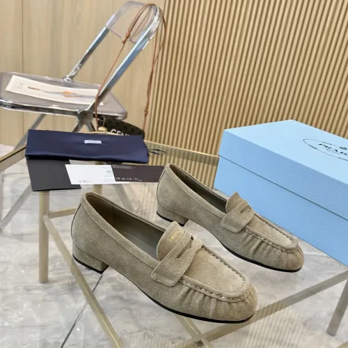 Replica Prada Leather Shoes For Women #1409383 $102.00 USD for Wholesale