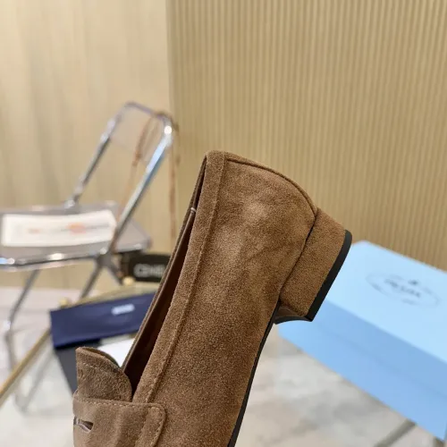Replica Prada Leather Shoes For Women #1409385 $102.00 USD for Wholesale