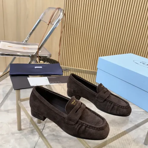 Replica Prada Leather Shoes For Women #1409386 $102.00 USD for Wholesale