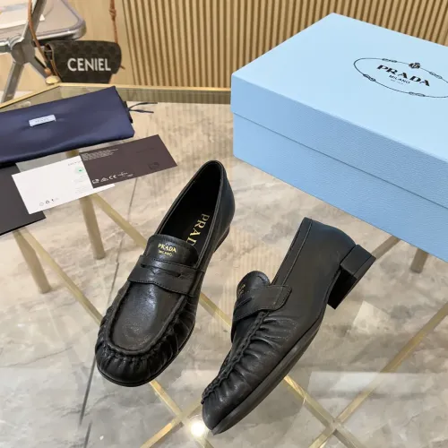 Replica Prada Leather Shoes For Women #1409389 $102.00 USD for Wholesale