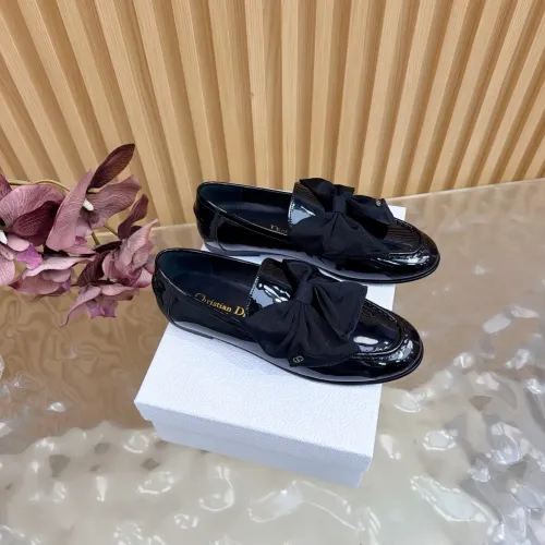 Replica Christian Dior Leather Shoes For Women #1409393 $115.00 USD for Wholesale