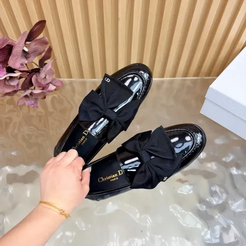 Replica Christian Dior Leather Shoes For Women #1409393 $115.00 USD for Wholesale