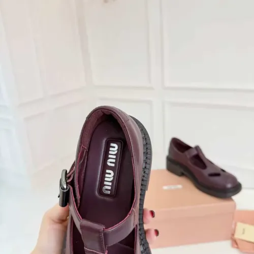 Replica MIU MIU Leather Shoes For Women #1409418 $102.00 USD for Wholesale