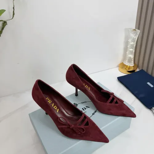 Wholesale Prada High-heeled Shoes For Women #1409431 $102.00 USD, Wholesale Quality Replica Prada High-heeled Shoes