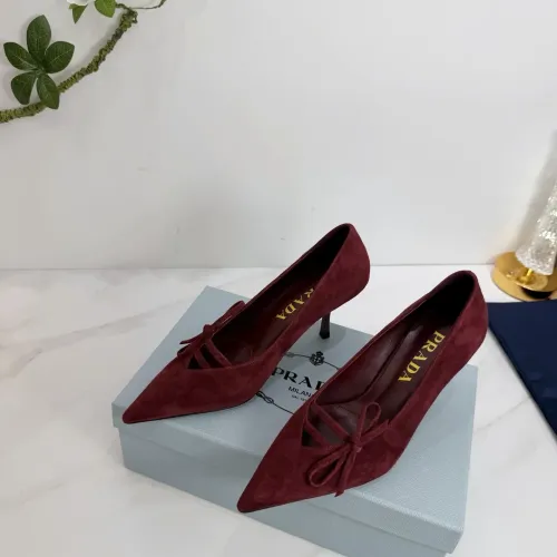 Replica Prada High-heeled Shoes For Women #1409431 $102.00 USD for Wholesale