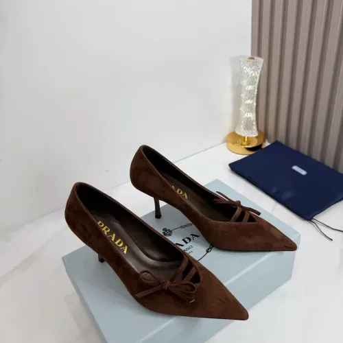 Wholesale Prada High-heeled Shoes For Women #1409432 $102.00 USD, Wholesale Quality Replica Prada High-heeled Shoes