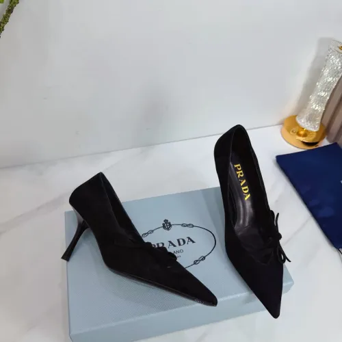 Replica Prada High-heeled Shoes For Women #1409433 $102.00 USD for Wholesale