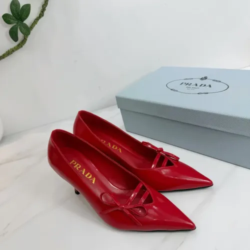 Wholesale Prada High-heeled Shoes For Women #1409436 $102.00 USD, Wholesale Quality Replica Prada High-heeled Shoes