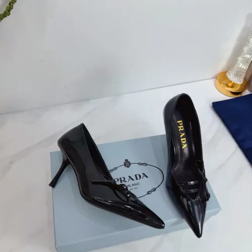 Replica Prada High-heeled Shoes For Women #1409437 $102.00 USD for Wholesale