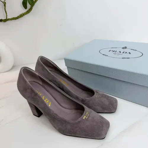 Wholesale Prada High-heeled Shoes For Women #1409438 $102.00 USD, Wholesale Quality Replica Prada High-heeled Shoes