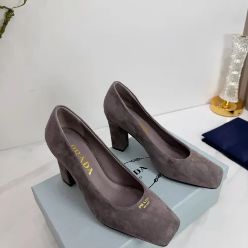 Replica Prada High-heeled Shoes For Women #1409438 $102.00 USD for Wholesale