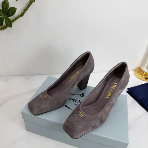 Replica Prada High-heeled Shoes For Women #1409438 $102.00 USD for Wholesale