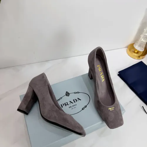 Replica Prada High-heeled Shoes For Women #1409438 $102.00 USD for Wholesale