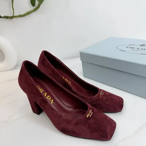 Wholesale Prada High-heeled Shoes For Women #1409439 $102.00 USD, Wholesale Quality Replica Prada High-heeled Shoes