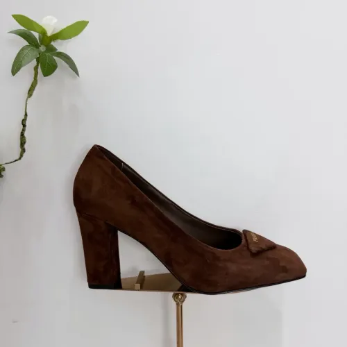 Replica Prada High-heeled Shoes For Women #1409444 $102.00 USD for Wholesale