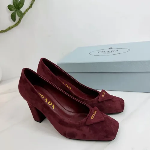 Wholesale Prada High-heeled Shoes For Women #1409445 $102.00 USD, Wholesale Quality Replica Prada High-heeled Shoes