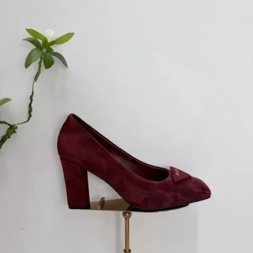Replica Prada High-heeled Shoes For Women #1409445 $102.00 USD for Wholesale