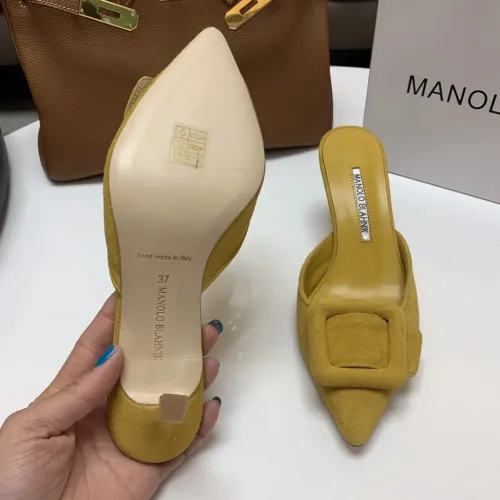 Replica Manolo Blahnik Slippers For Women #1409574 $96.00 USD for Wholesale