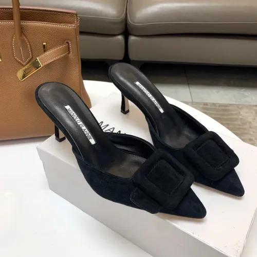 Replica Manolo Blahnik Slippers For Women #1409581 $96.00 USD for Wholesale