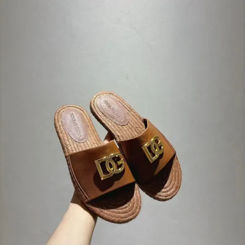 Wholesale Dolce &amp; Gabbana D&amp;G Slippers For Women #1409665 $88.00 USD, Wholesale Quality Replica Dolce &amp; Gabbana D&amp;G Slippers